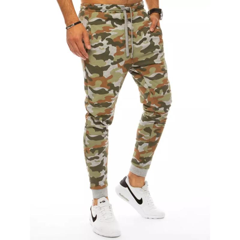 Pánské tepláky maskáčové světle zelené MORO