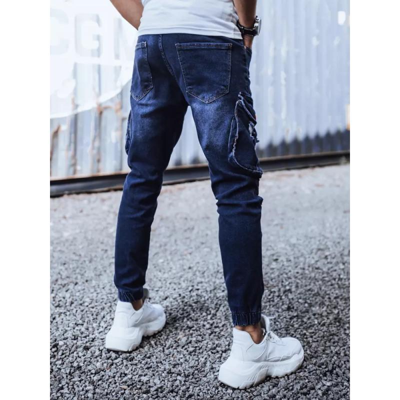 Férfi denim jogger nadrág sötétkék DENIM