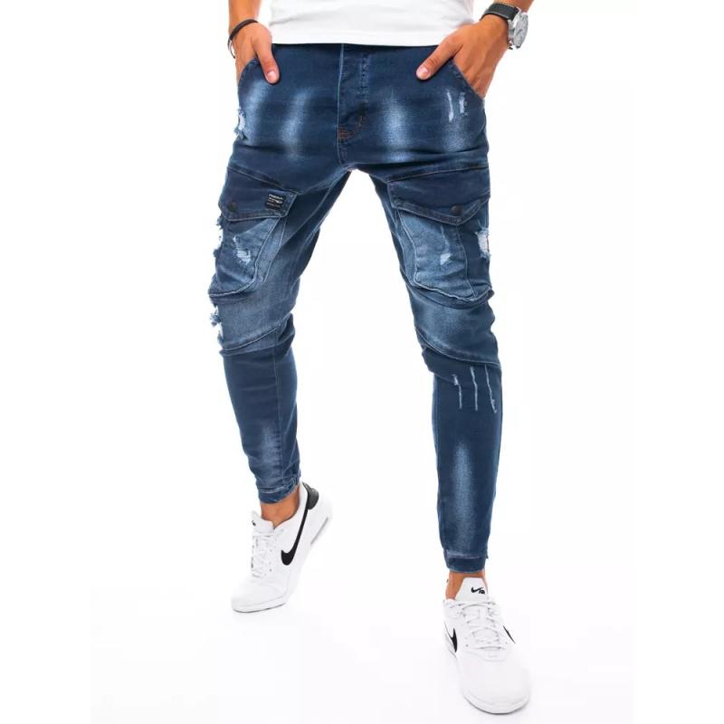 Férfi jogger nadrág sötétkék INGYENES