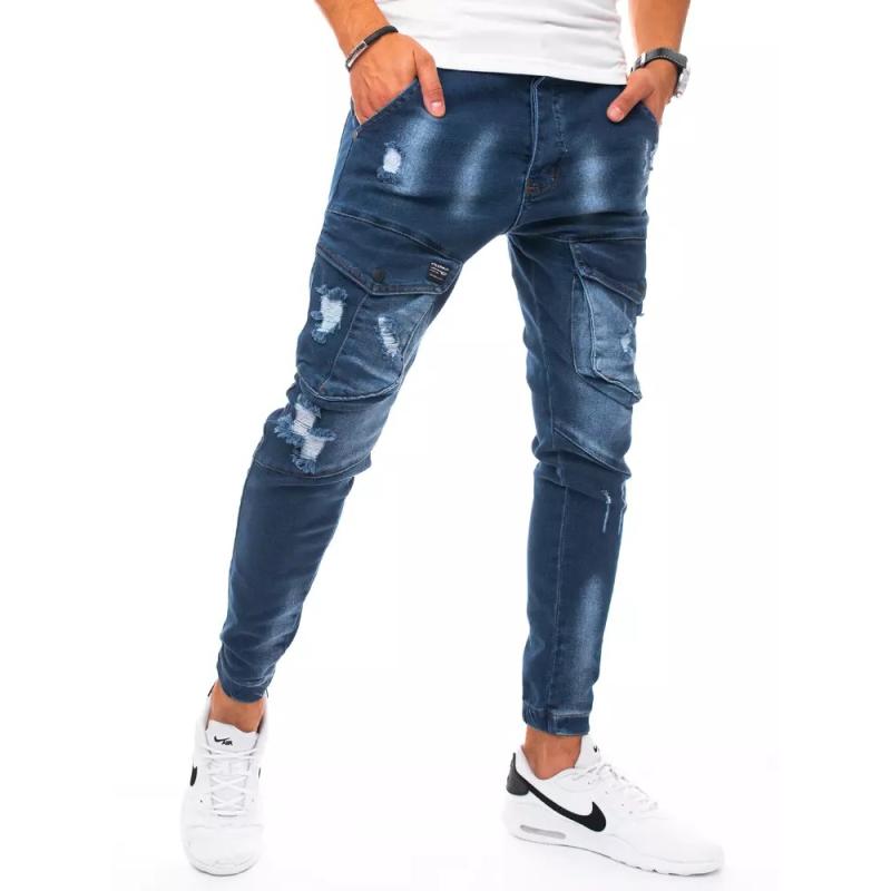 Férfi jogger nadrág sötétkék INGYENES