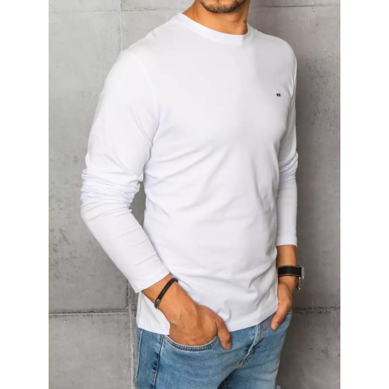 Pánské tričko s dlouhým rukávem bílé