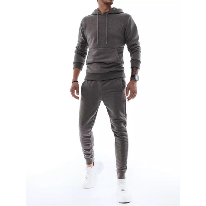 Férfi kapucnis melegítő szürke