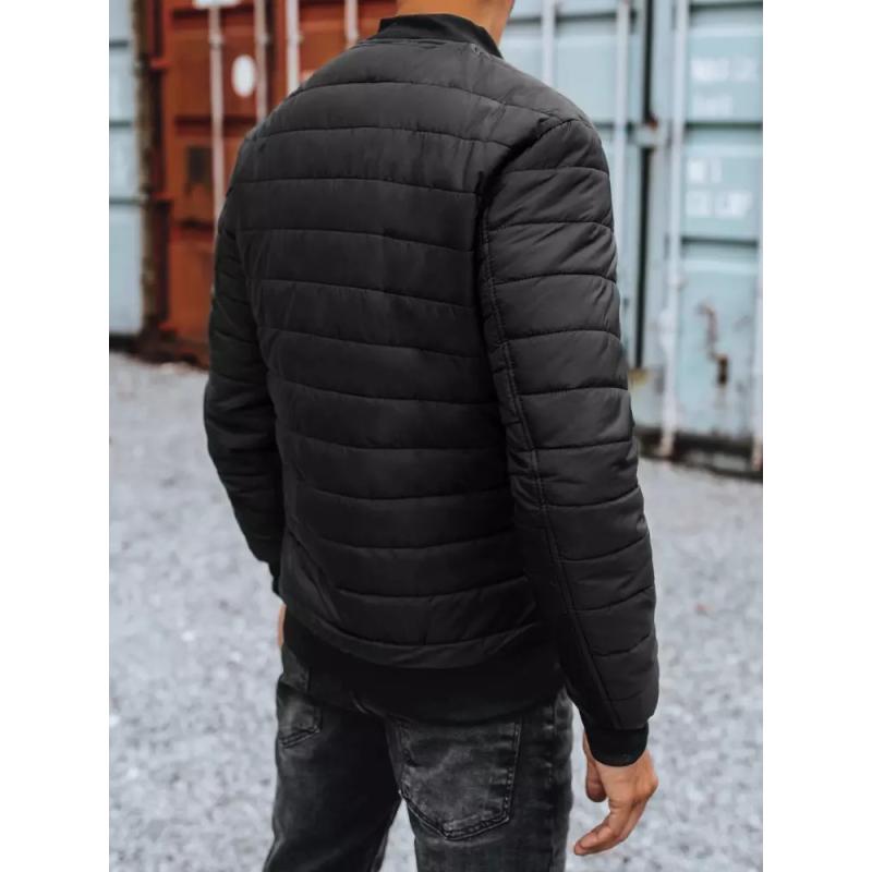 Pánska bunda prešívaná čierna BOMBER