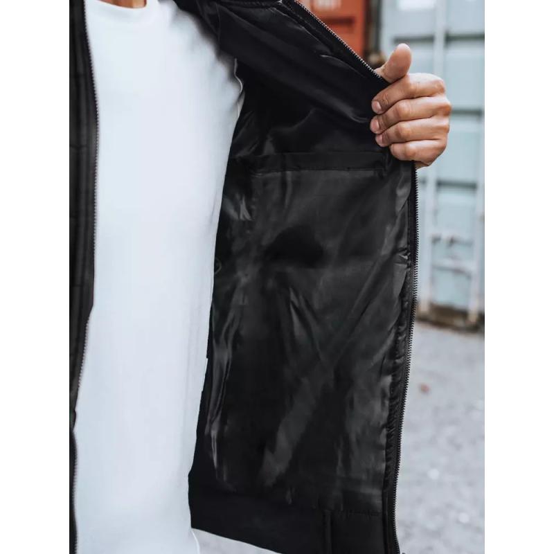 Pánska bunda prešívaná čierna BOMBER