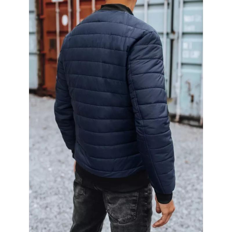 Pánska bunda prešívaná tmavo modrá BOMBER