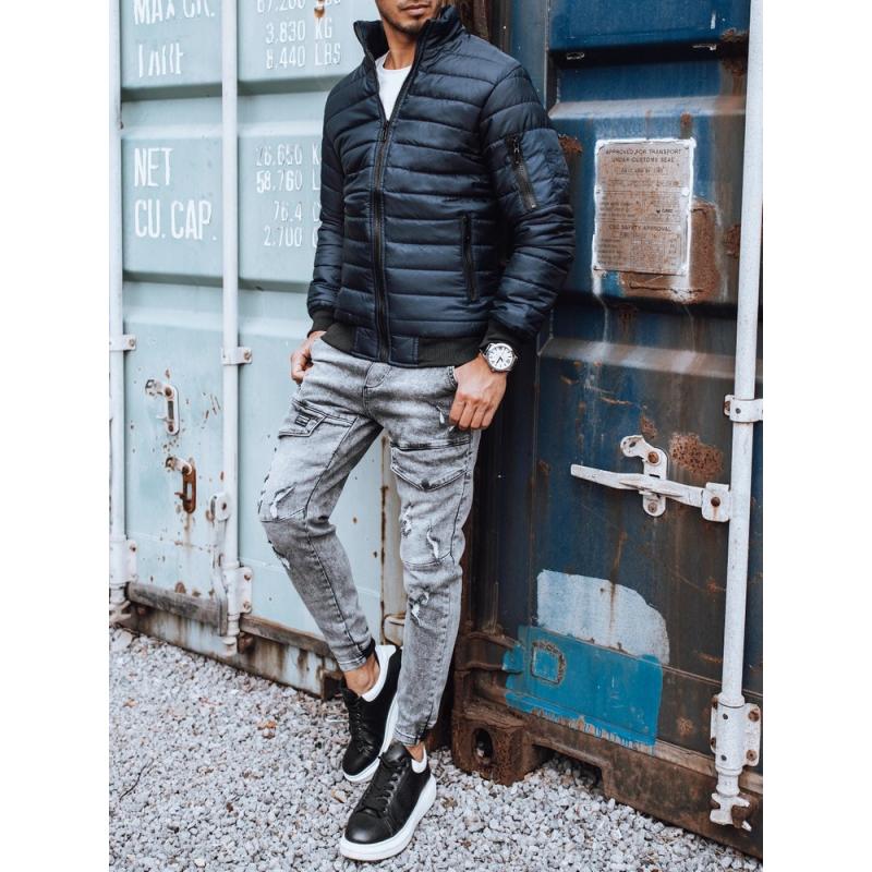 Pánska bunda prešívaná granátová BOMBER