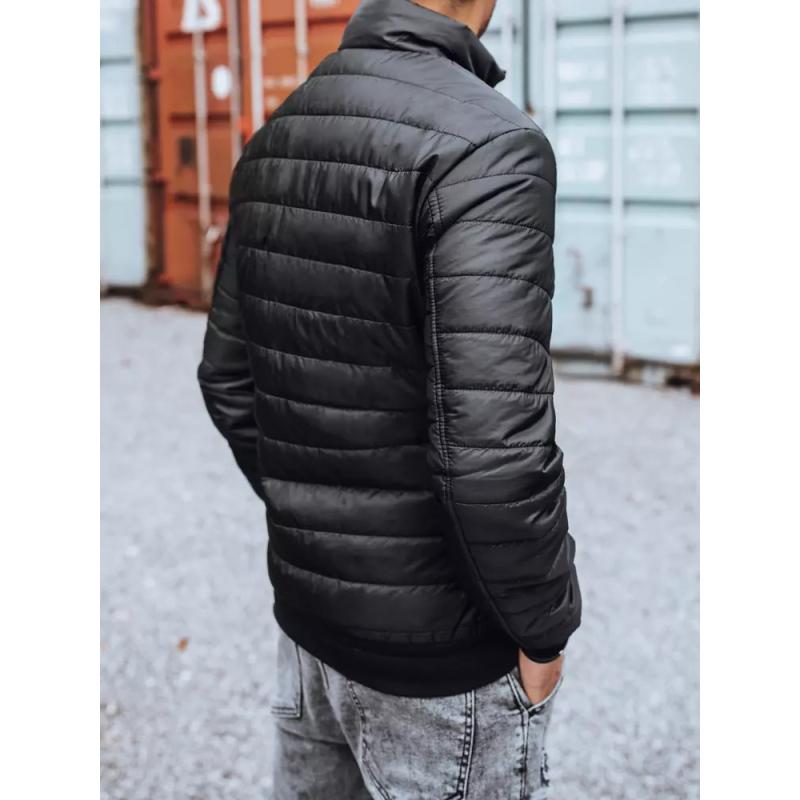 Pánska bunda prešívaná čierna BOMBER