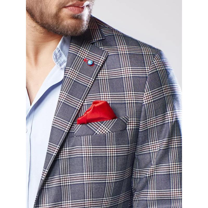 Férfi blézer mintás kék ELEGANT