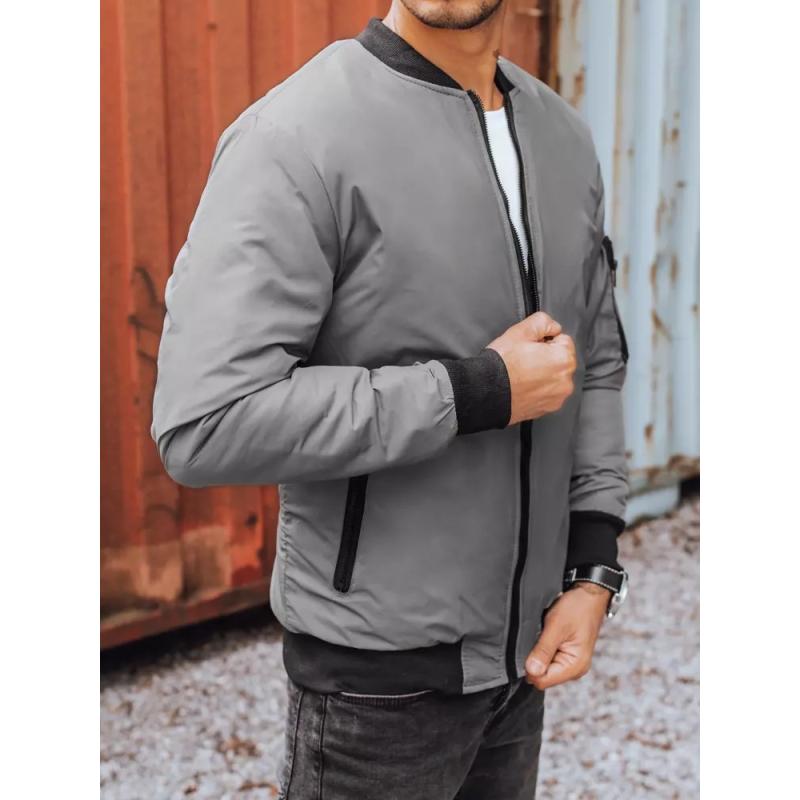 Pánska jesenná bunda sivá URBAN
