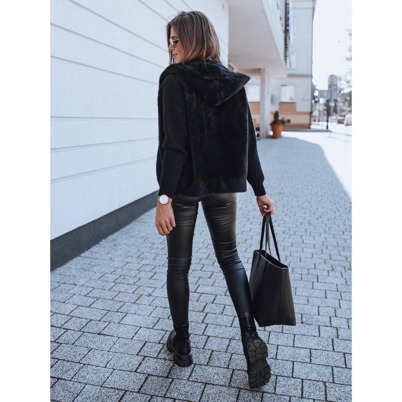 Női elegáns rövid kabát KATHERINE fekete