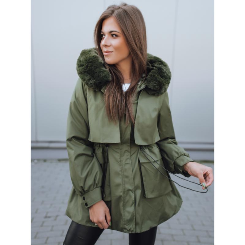 Dámska zimná bunda s kapucňou TAYLOR zelená