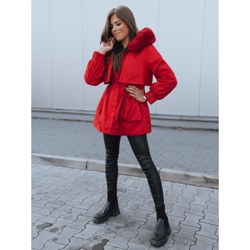 Dámská zimní bunda s kapucí TAYLOR červená