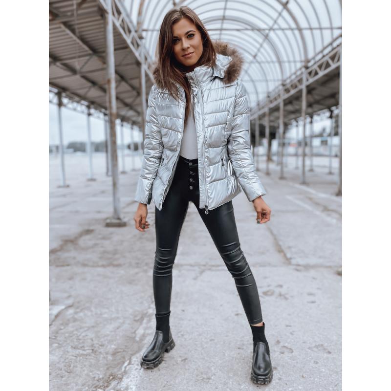 Dámska zimná prešívaná bunda s kapucňou NELLY biela