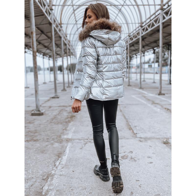 Dámska zimná prešívaná bunda s kapucňou NELLY biela