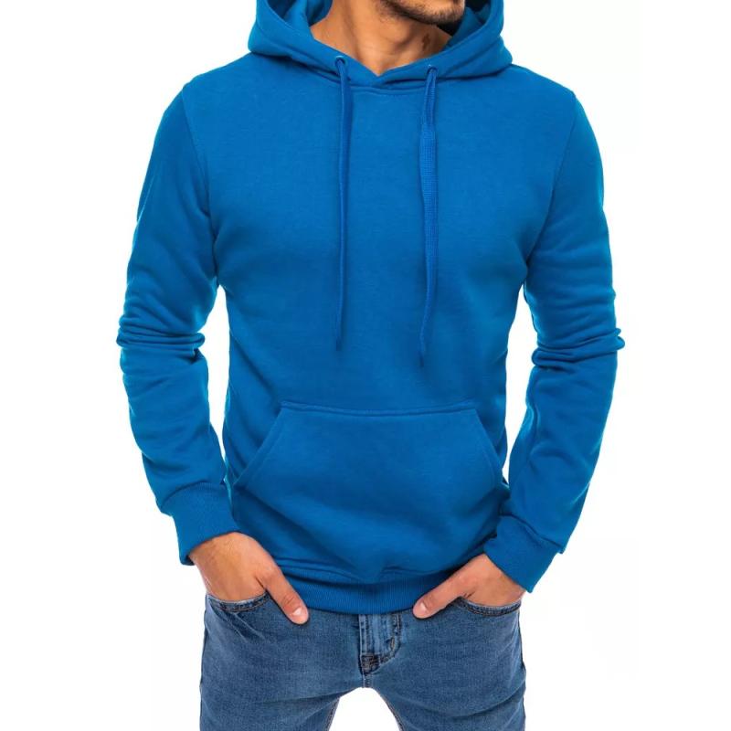 Férfi szabadidős kapucnis pulóver kék