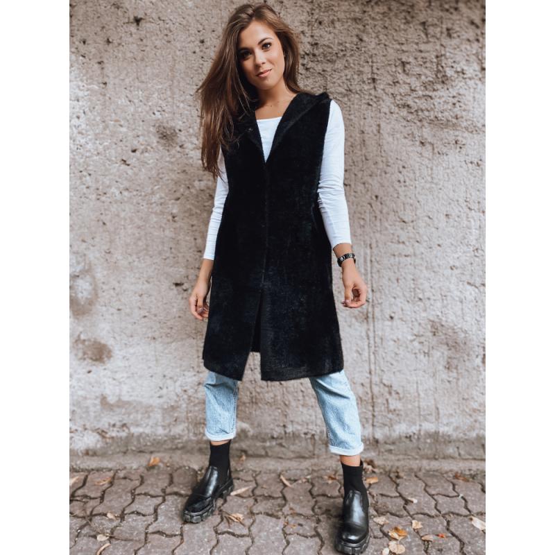 Női téli mellény kapucnival ARTEMI fekete