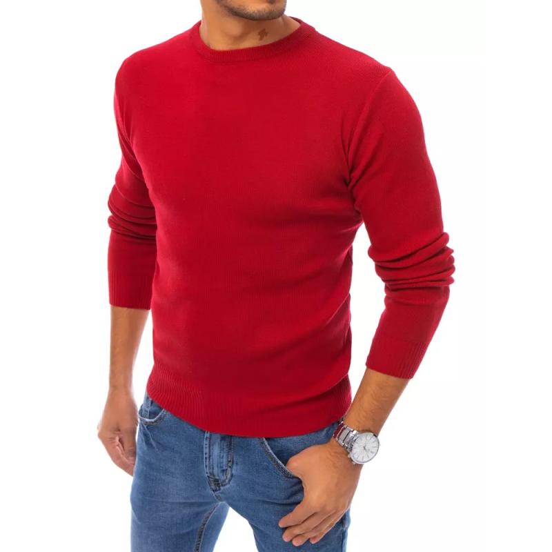 Férfi őszi pulóver GENTLE világos piros