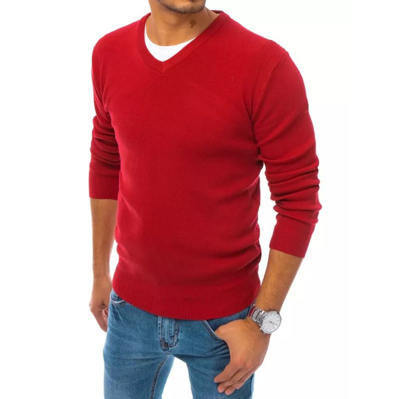 Férfi formális pulóver CITY piros