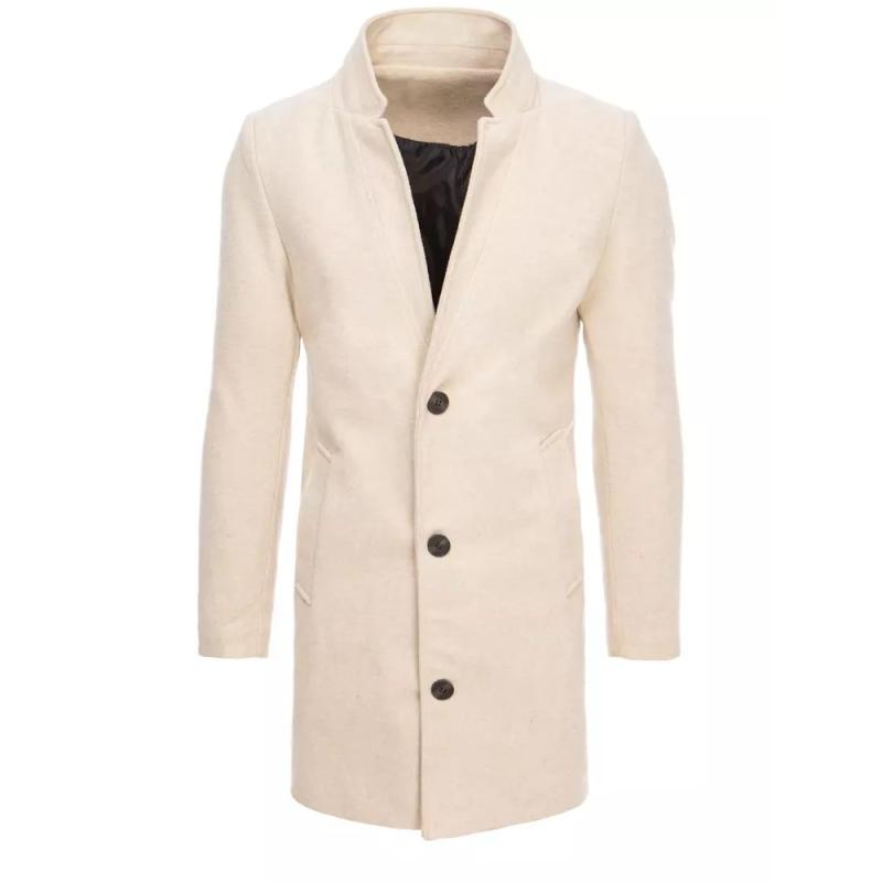 Pánsky jednoradový elegantný kabát MARCO biela