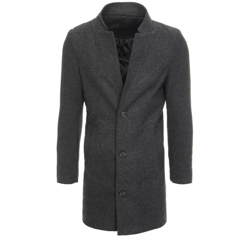 Pánský jednořadý elegantní kabát MARCO tmavě šedá