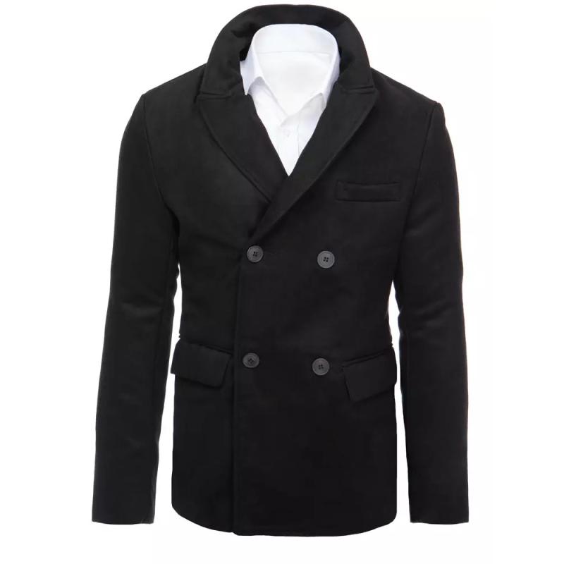 Pánský dvouřadý zimní kabát POLO černá