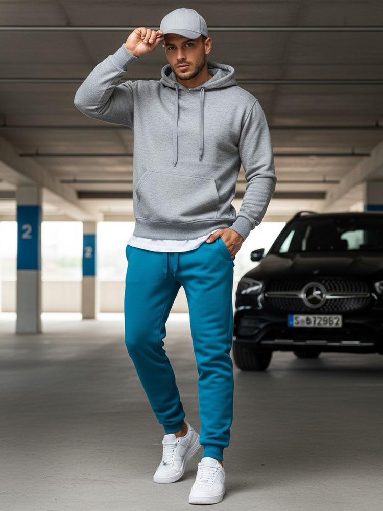 Pánské sportovní tepláky RAMON světle modrá
