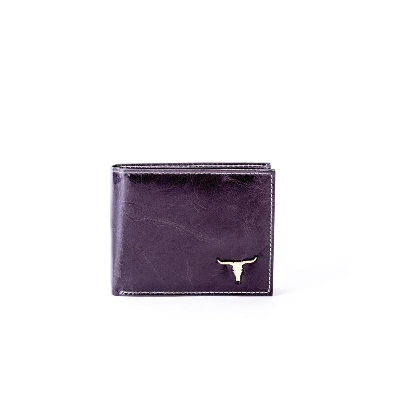 Pánska čierna kožená peňaženka s emblémom