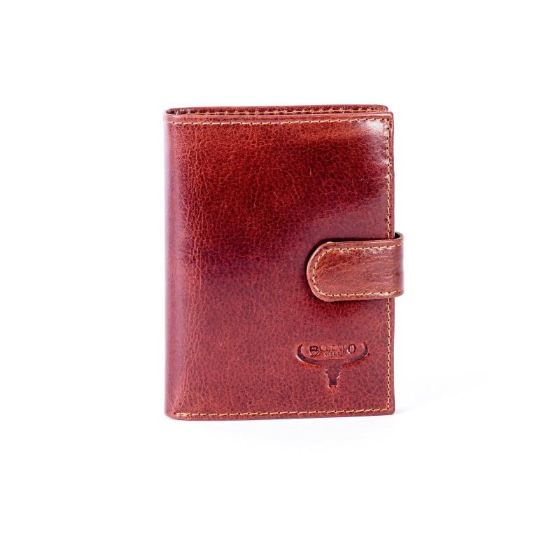 Hnedá kožená peňaženka s chlopňou