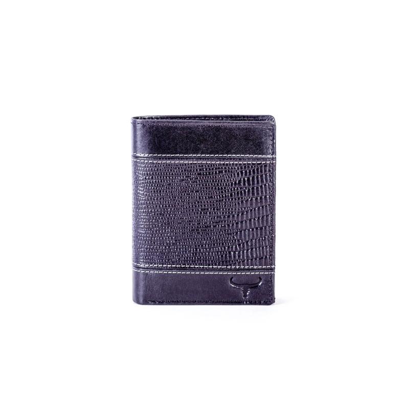 Pánska čierna peňaženka s reliéfom