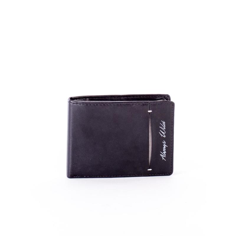 Čierna kožená peňaženka s rozparkom