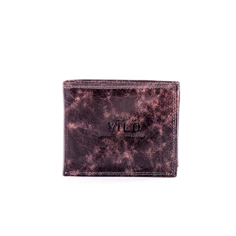 Čierno-hnedá pánska kožená peňaženka