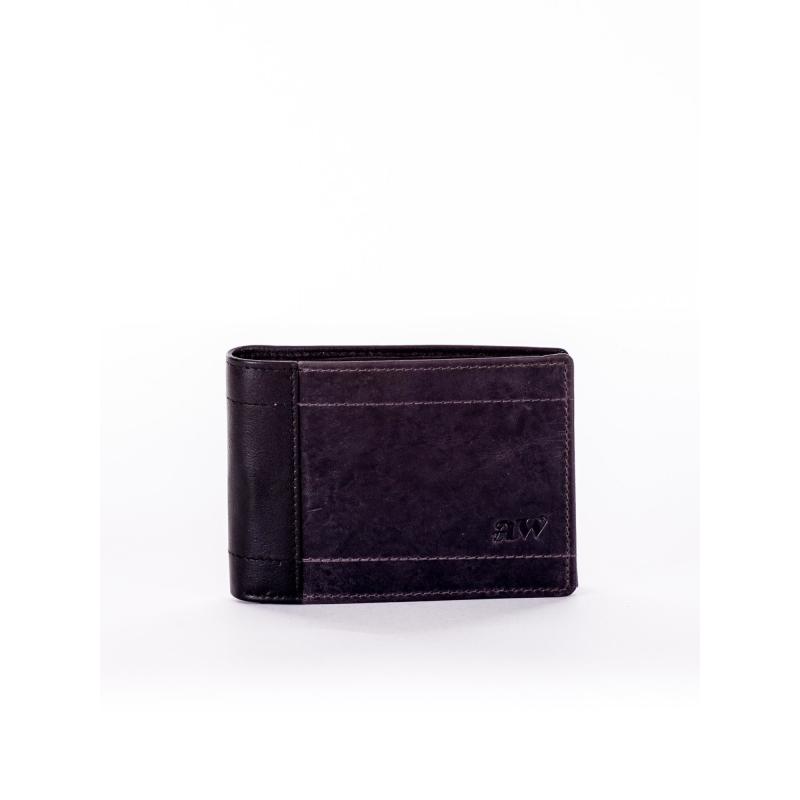 Pánska čierna sivá peňaženka s prešívaním