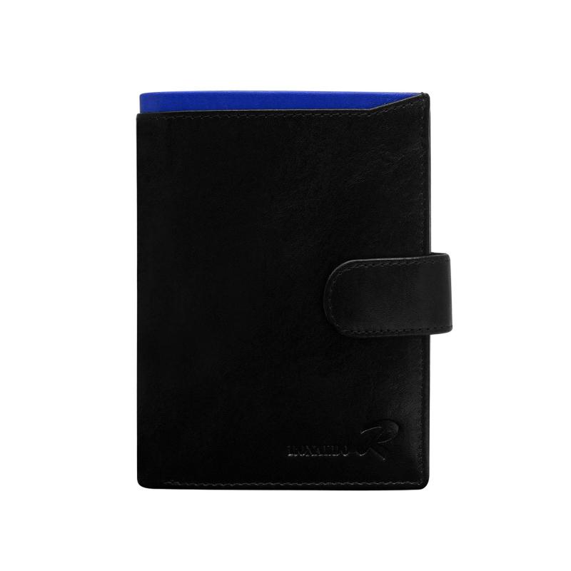 Pánska kožená peňaženka s modrou vložkou