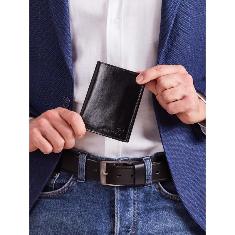 Černá pánská peněženka z měkké kůže