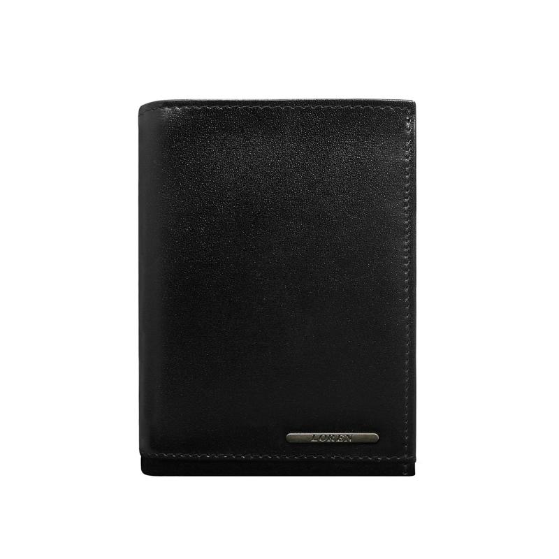 Pánska čierna kožená peňaženka s priehradkami
