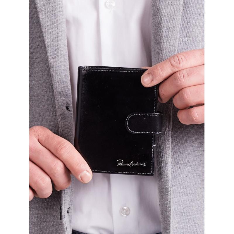 Čierna elegantná pánska kožená peňaženka