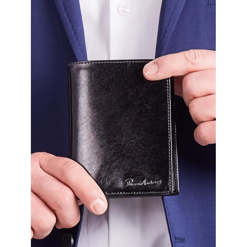 Čierna elegantná vertikálna peňaženka