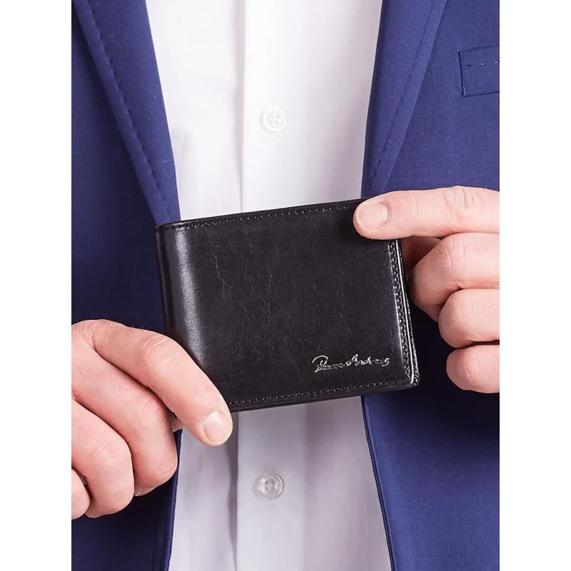 Pánská podlouhlá kožená peněženka černá