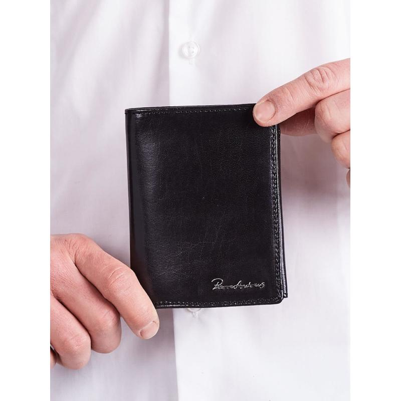 Pánská vertikální elegantní peněženka černá