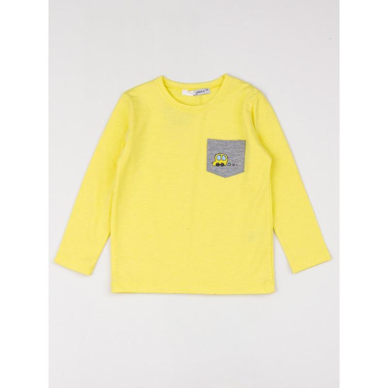 Žlté detské tričko s vreckom