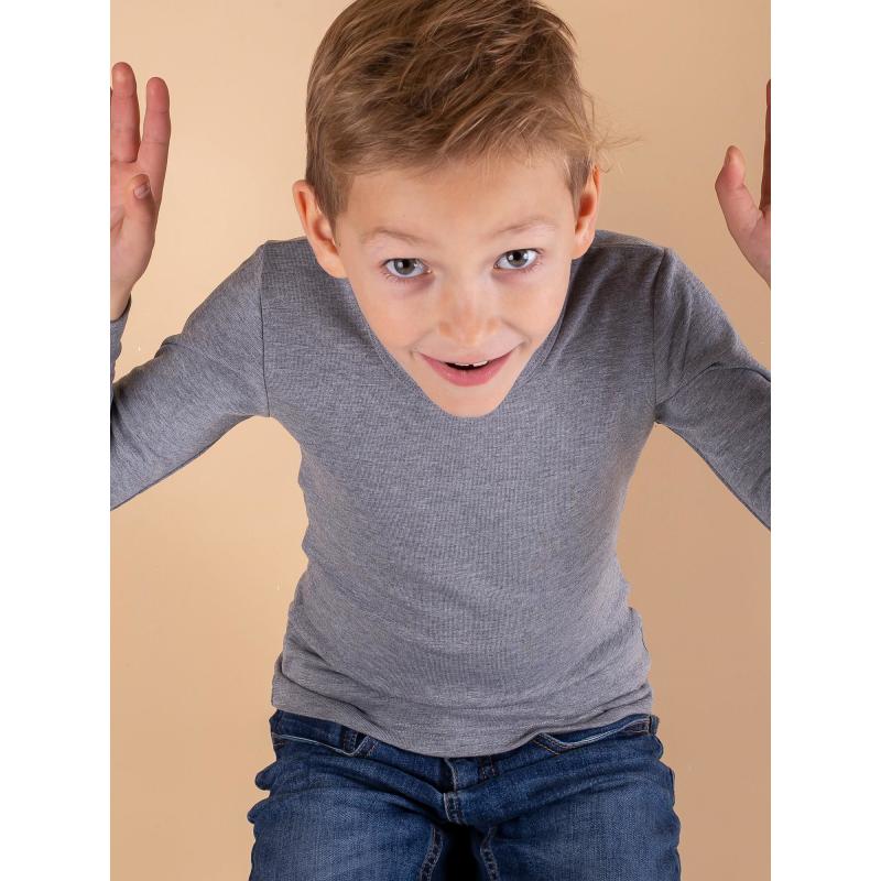 Šedé chlapčenské termo tričko
