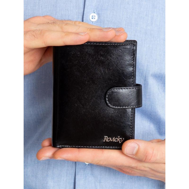 Pánska čierna kožená peňaženka