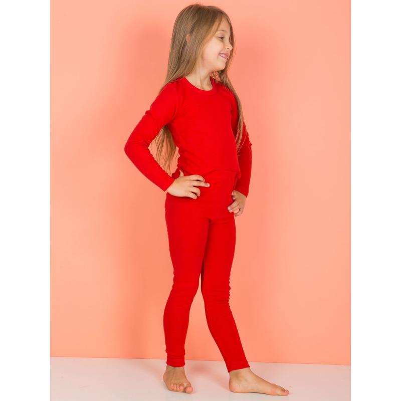 Piros sima leggings lányoknak