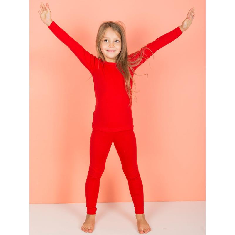 Piros sima leggings lányoknak