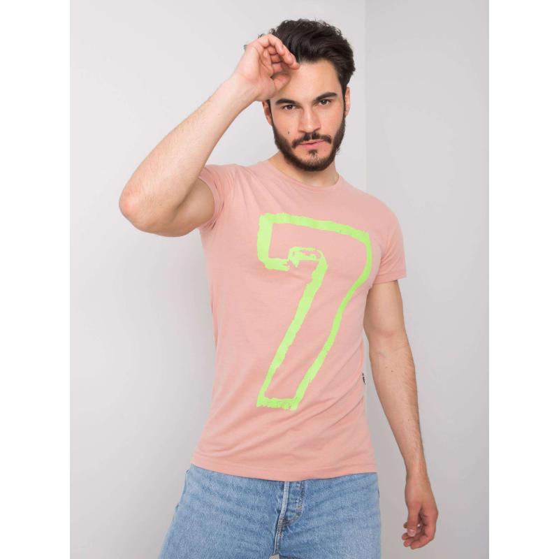 Špinavě růžové pánské bavlněné tričko Marshall