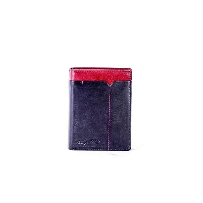 Černá vínová pánská peněženka s ozdobným lemováním