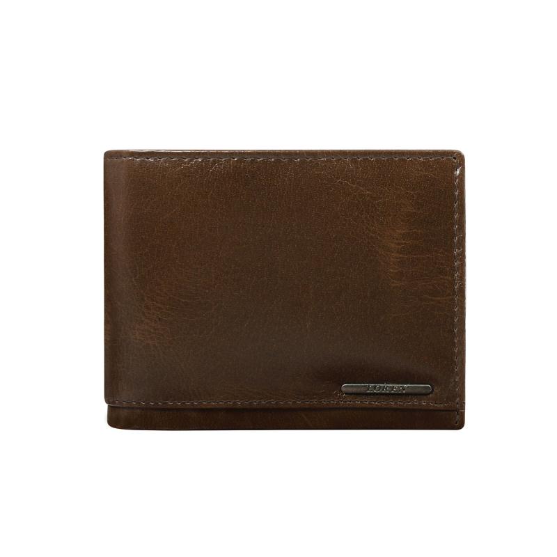 Hnedá pánska kožená peňaženka s ochranou RFID