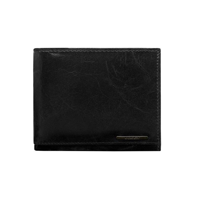 Čierna pánska peňaženka bez zapínania s RFID