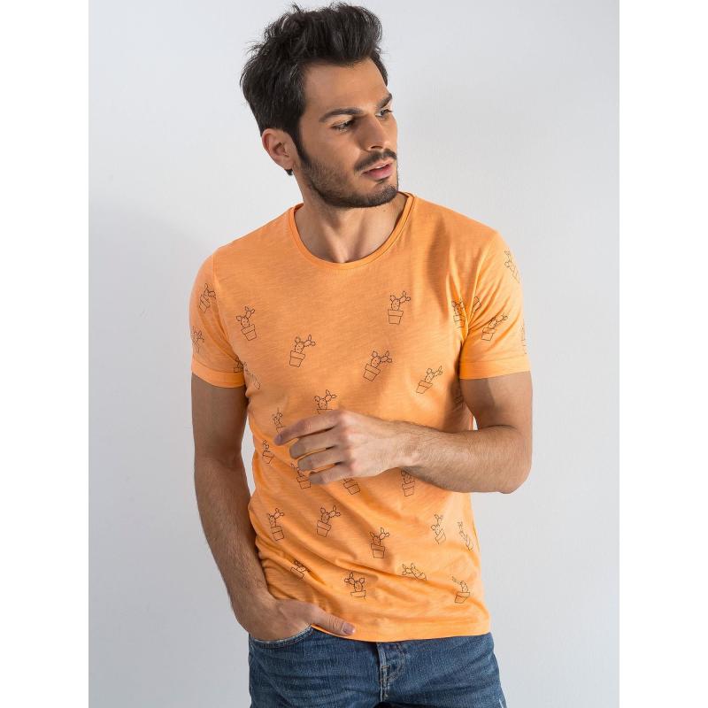 Oranžové kaktusové tričko pre mužov