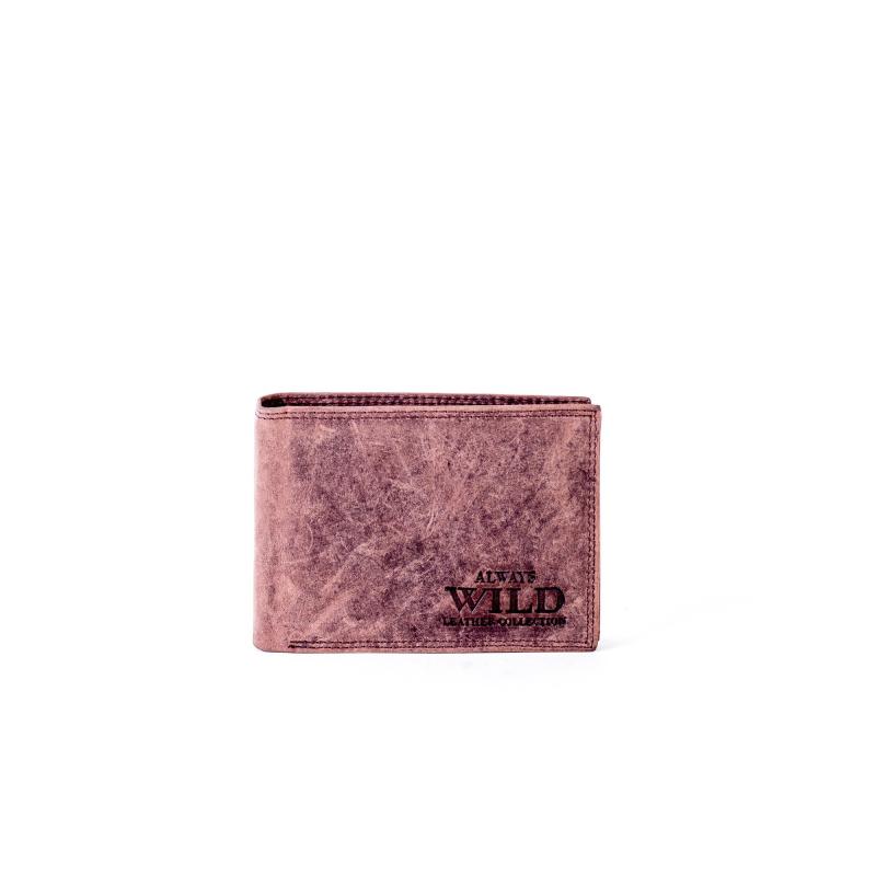 Hnedá pánska peňaženka s odreninami